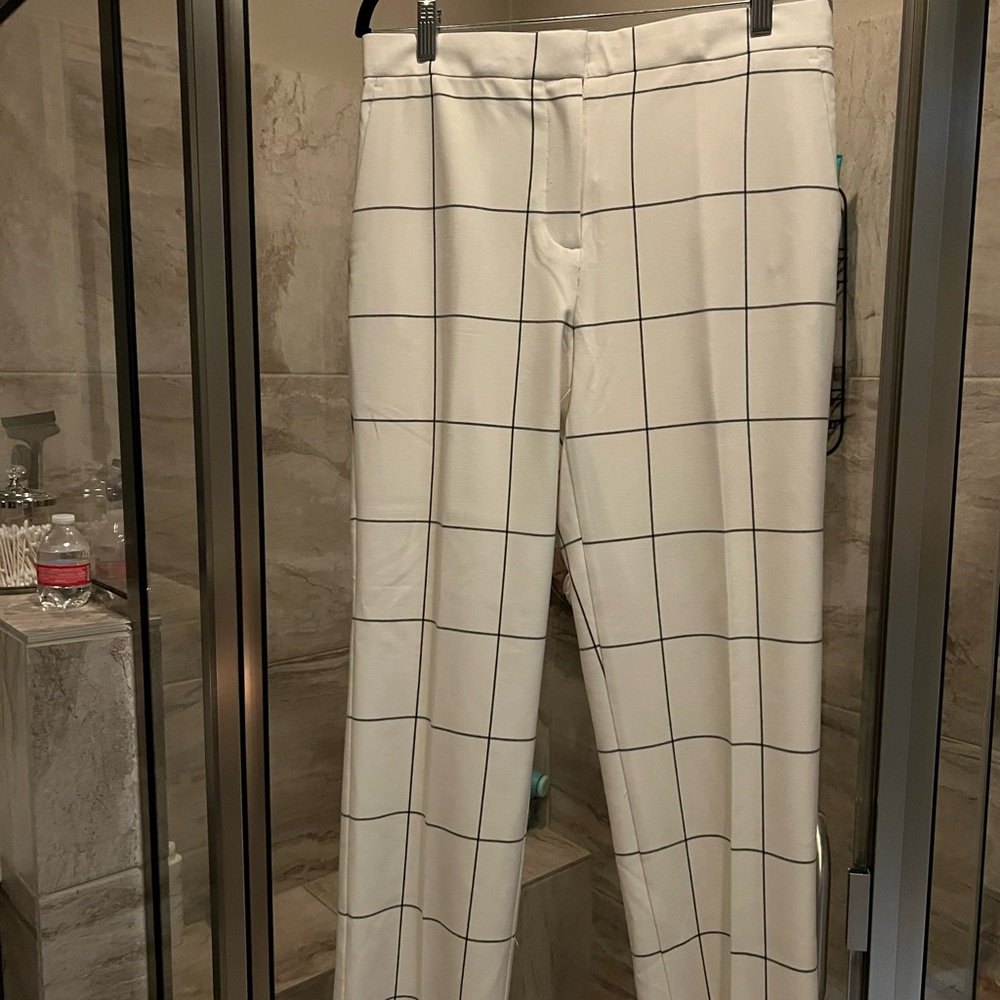 Ann Taylor Windowpane Dress Pants NWT Size 8